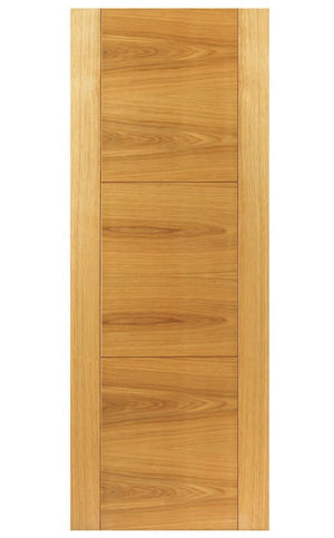 JB Kind Mistral Oak Veneer 3 Pane Internal Door - Pre Finished