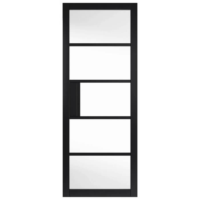 JB Kind Metro Glazed Black Industrial Style Internal Door - Pre Finished