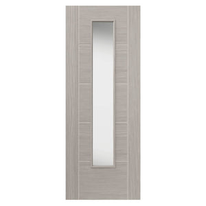 JB Kind Tigris Lava Light Grey Slim Glazed Internal Door - Pre Finished