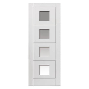 JB Kind Quattro Glazed Primed Moulded Internal Door