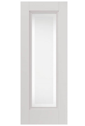 JB Kind Belton Etched Glazed Panelled White Primed Internal Door