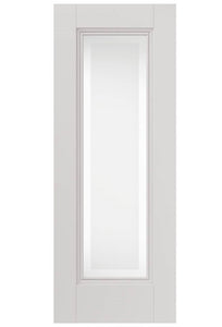 JB Kind Belton Etched Glazed Panelled White Primed Internal Door