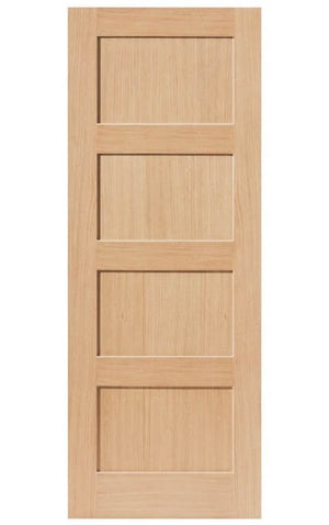 JB Kind Snowdon Oak Veneered Shaker Style Internal Door - Unfinished