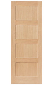 JB Kind Snowdon Shaker Style Oak Internal Door - Unfinished