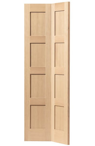 JB Kind Snowdon Oak Bi-Fold Internal Door - Unfinished