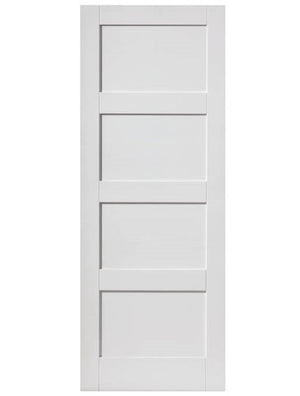 JB Kind Montserrat White Primed Shaker Style FD30 Fire Door