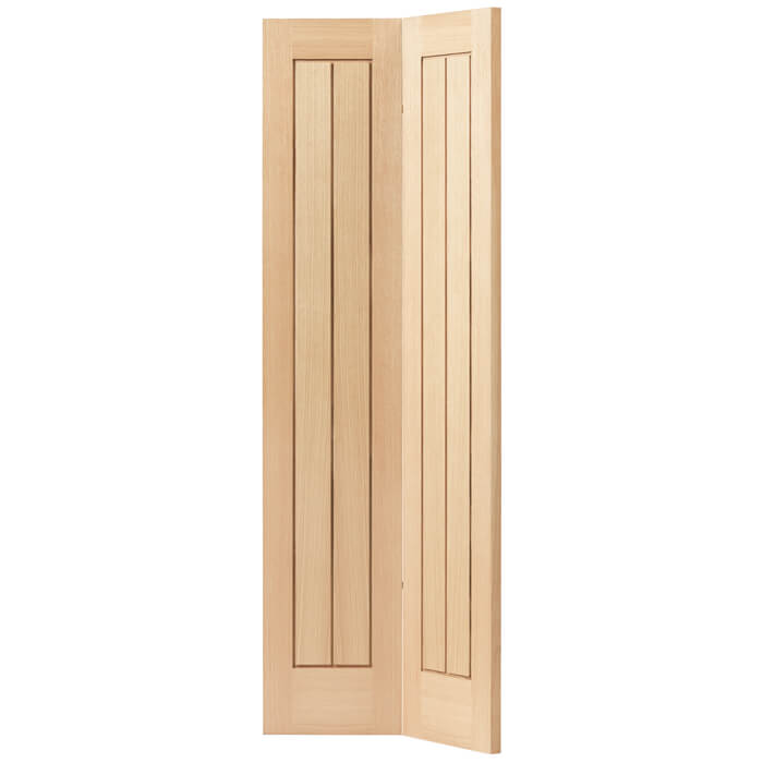 JB Kind Thames Oak Veneered Bi-Fold Internal Door - Unfinished