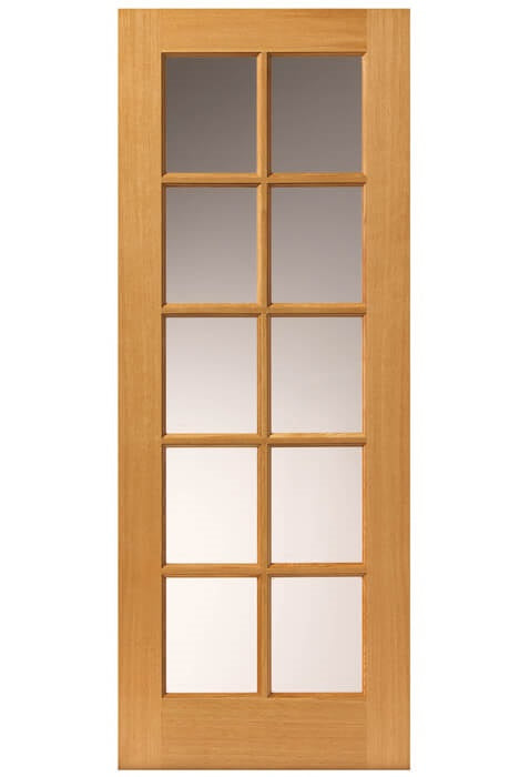 JB Kind Gisburn Glazed Oak Internal Door - Pre Finished