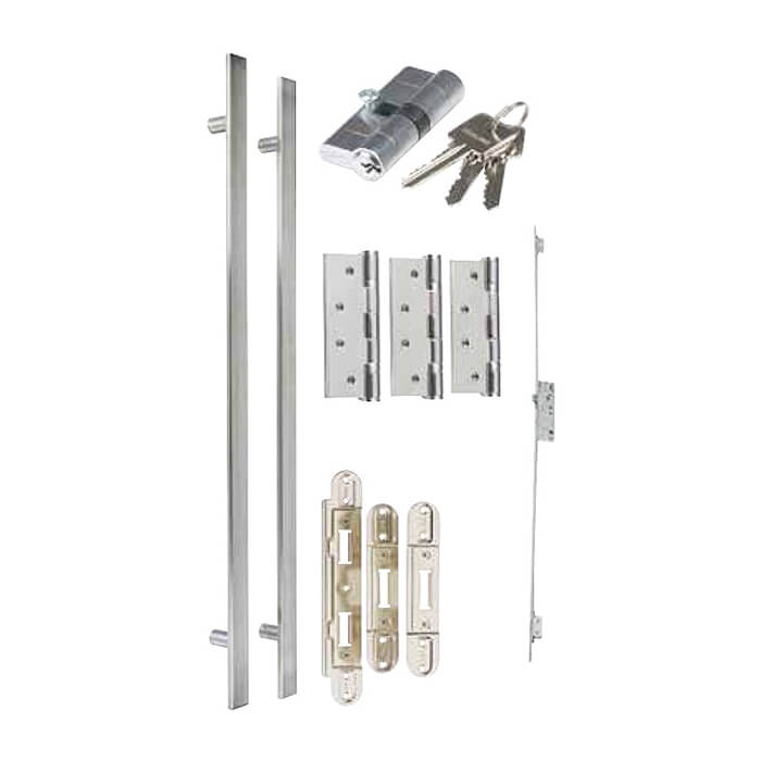 LPD Square Pull Handle External Door Hardware Pack