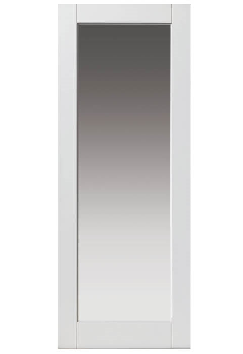 JB Kind Tobago Glazed White Primed Shaker Style FD30 Fire Door