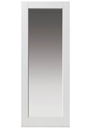 JB Kind Tobago Glazed White Primed Shaker Style FD30 Fire Door