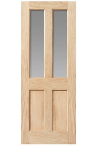 JB Kind Severn Glazed Oak Veneered Internal Door - Unfinished