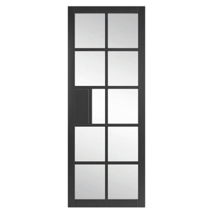 JB Kind Plaza Glazed Black Industrial Style Internal Door - Pre Finished