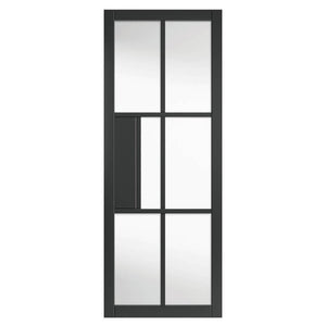 JB Kind Civic Glazed Black Industrial Style Internal Door - Pre Finished