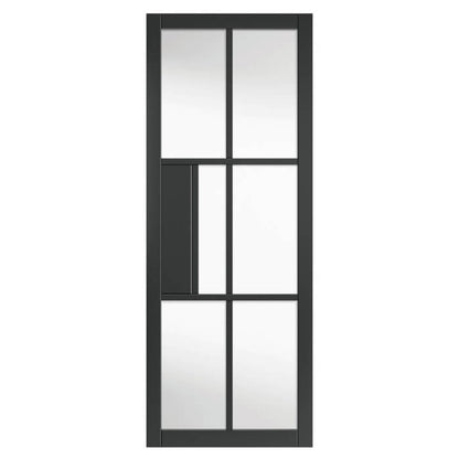 JB Kind Civic Glazed Black Industrial Style Internal Door - Pre Finished