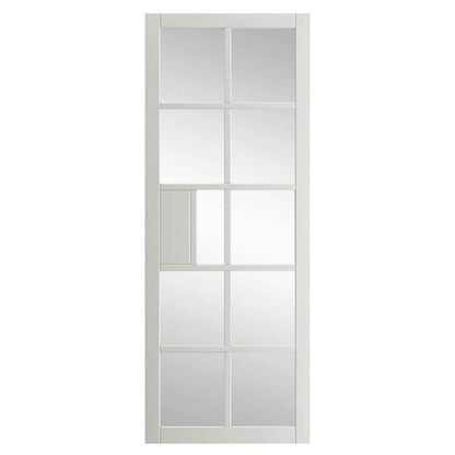 JB Kind Plaza Glazed White Industrial Style Internal Door - Pre Finished