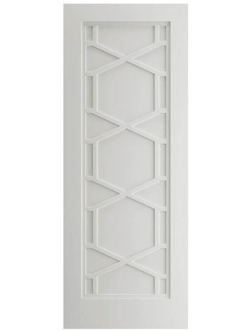 JB Kind Quartz White Primed Latticed Style Internal Door