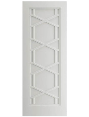 JB Kind Quartz White Primed Latticed Style Internal Door