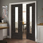 JB Kind Tigris Dark Grey Glazed Internal Door - Pre Finished