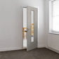 JB Kind Tigris Lava Light Grey Slim Glazed Internal Door - Pre Finished