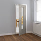 JB Kind Tigris Lava Light Grey Slim Glazed Internal Door - Pre Finished