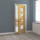 JB Kind Blenheim 4 Light Glazed Oak Veneer Internal Door - Pre Finished