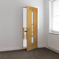 JB Kind Spencer Glazed Oak Veneer Internal Door - Pre Finished