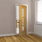 JB Kind Spencer Glazed Oak Veneer Internal Door - Pre Finished