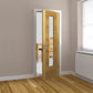 JB Kind Mistral Oak Veneer Glazed Internal Door - Pre Finished