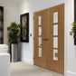 JB Kind Bela Oak Veneered Glazed Door - Pre Finished