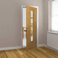 JB Kind Bela Oak Veneered Glazed Door - Pre Finished