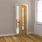 JB Kind Emral Oak Glazed FD30 Fire Door - Pre Finished