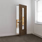 JB Kind Emral Walnut Veneer Glazed Internal Door - Pre Finished