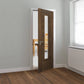 JB Kind Emral Walnut Veneer Glazed Internal Door - Pre Finished