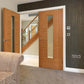 JB Kind Emral Oak Glazed FD30 Fire Door - Pre Finished