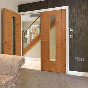 JB Kind Emral Oak Glazed FD30 Fire Door - Pre Finished
