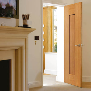 JB Kind Axis Oak Shaker Style FD30 Fire Door - Pre Finished