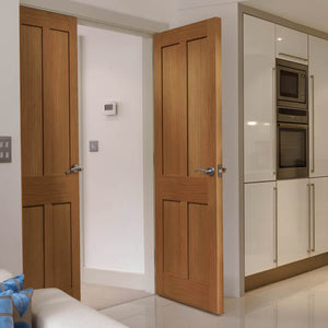 JB Kind Rushmore Oak Shaker Style FD30 Fire Door - Unfinished