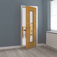 JB Kind Louvre Glazed Oak Painted Internal Door - Pre Finished