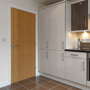 JB Kind Tate Oak Painted FD30 Fire Door - Pre Finished