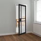 JB Kind City Glazed Black Industrial Art Deco Style Internal Door - Pre Finished