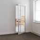 JB Kind City Glazed White Industrial Art Deco Style Internal Door - Pre Finished