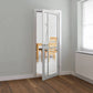JB Kind City Glazed White Industrial Art Deco Style Internal Door - Pre Finished