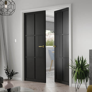 JB Kind Civic Black Industrial Style Internal Door - Pre Finished