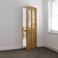 JB Kind Churnet Glazed Oak Internal Door - Unfinished
