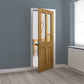 JB Kind Severn Glazed Oak Veneered Internal Door - Unfinished