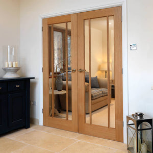 JB Kind Darwen Glazed Oak Internal Door - Unfinished