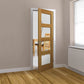 JB Kind Humber Glazed Oak Veneered Internal Door - Unfinished