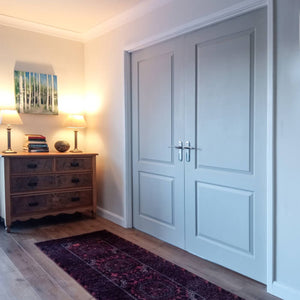 JB Kind Caprice Grained White Primed Moulded FD30 Fire Door