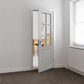 JB Kind Faro Glazed White Primed Moulded Internal Door